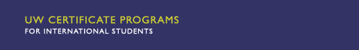 UW Certificate Programs for international students